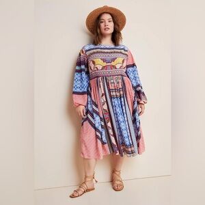 MARCELINA MIDI DRESS. Wasted with full skirt and pleats.